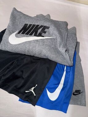 Nike and Jordan boys shorts and hoodie bundle size 5